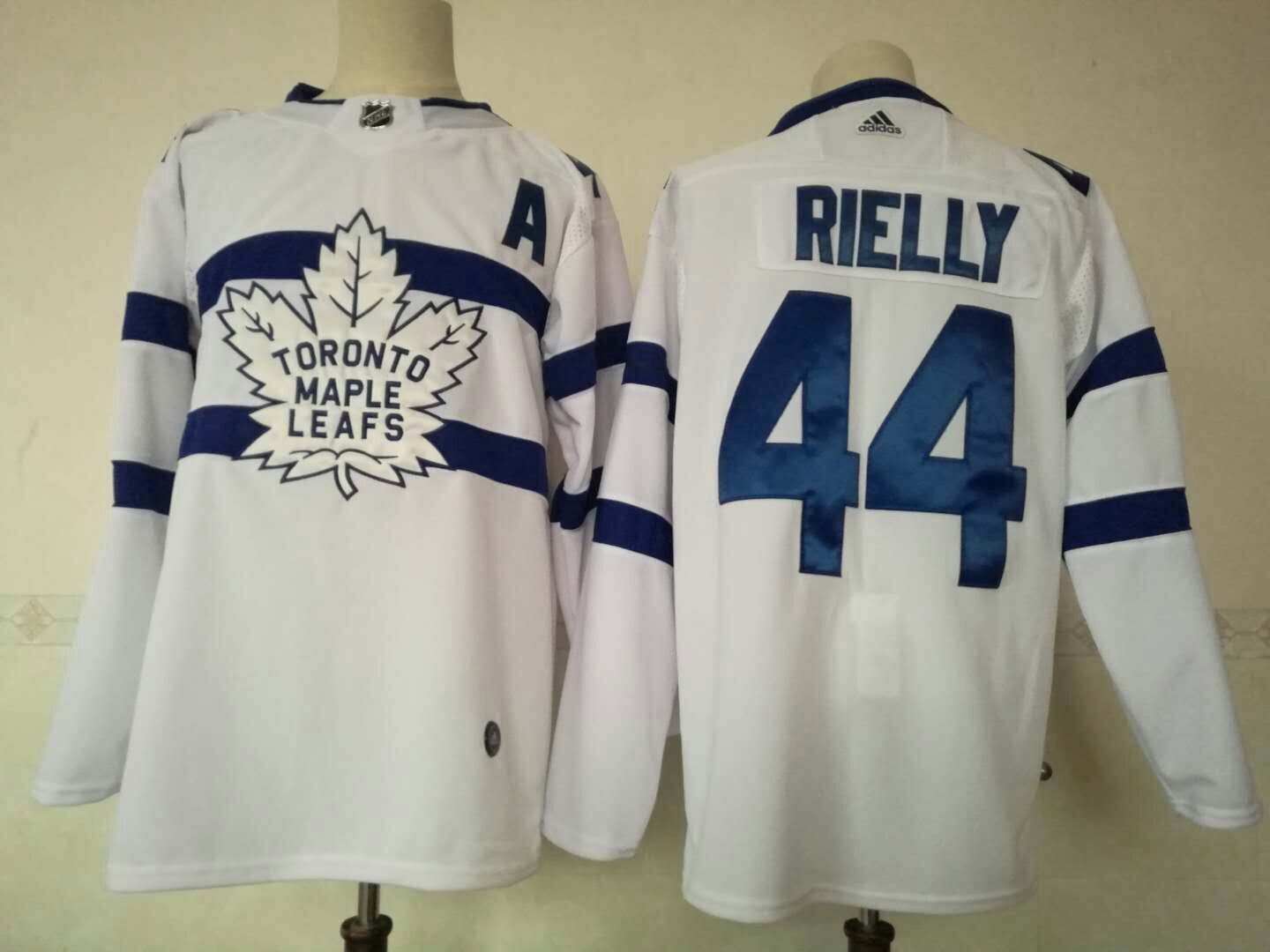 Men Toronto Maple Leafs #44 Rielly White Adidas Hockey Stitched NHL Jerseys